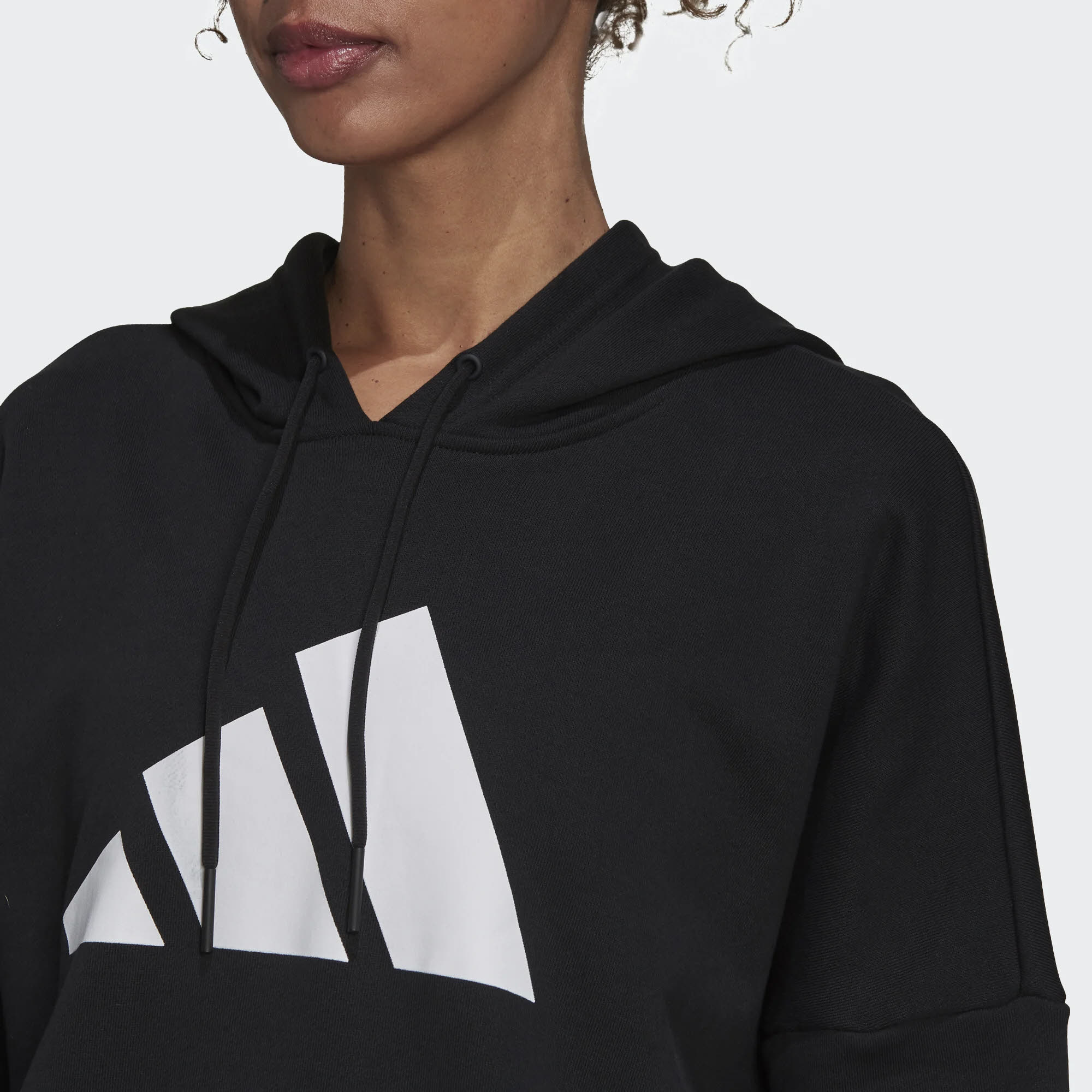 adidas W FI 3B Damen Hoodie Kapuze Langarm Sport Freizeit schwarz NEU