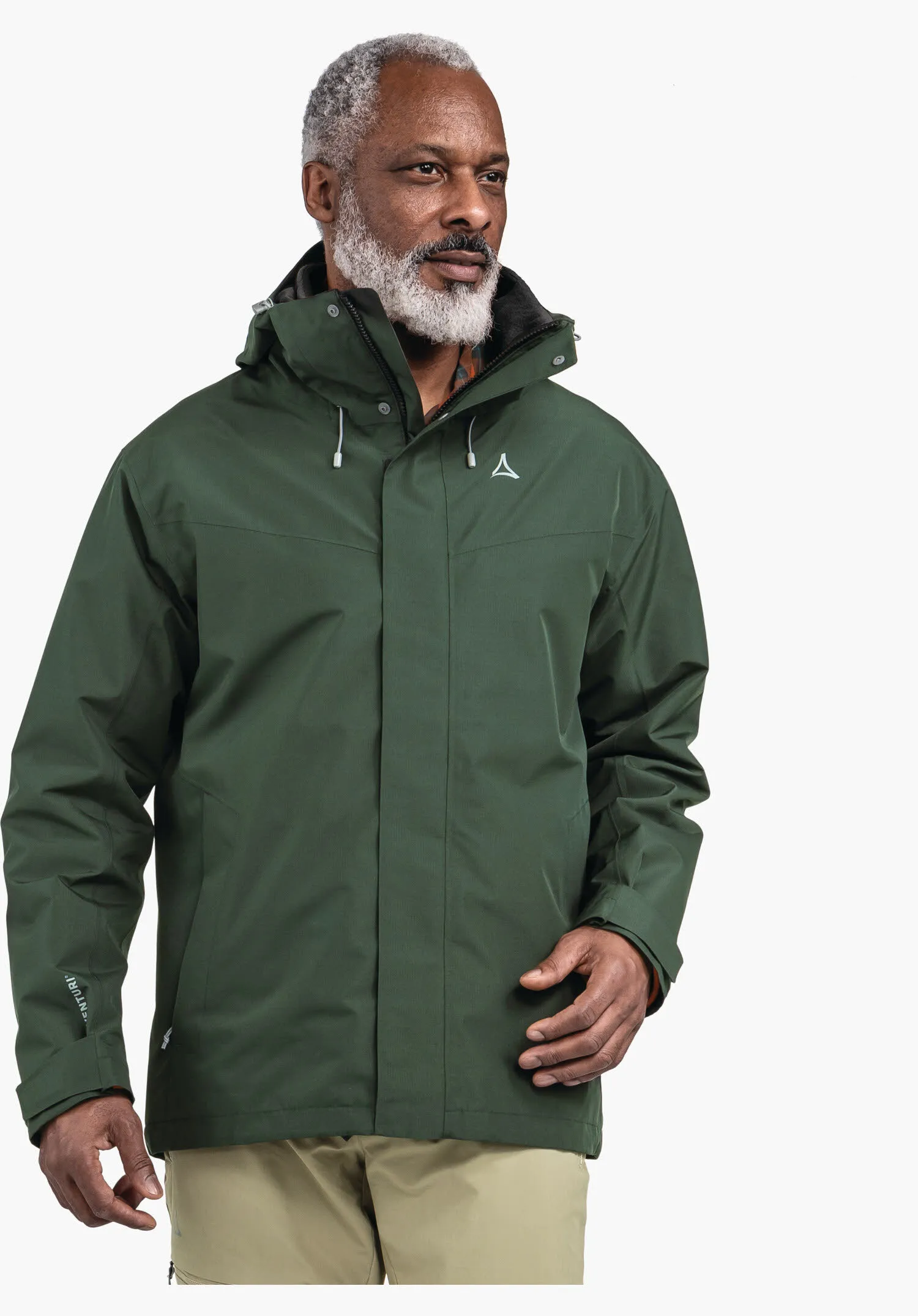 Schöffel Okere Herren 3in1 Wanderjacke Kombijacke Kapuzenjacke grün