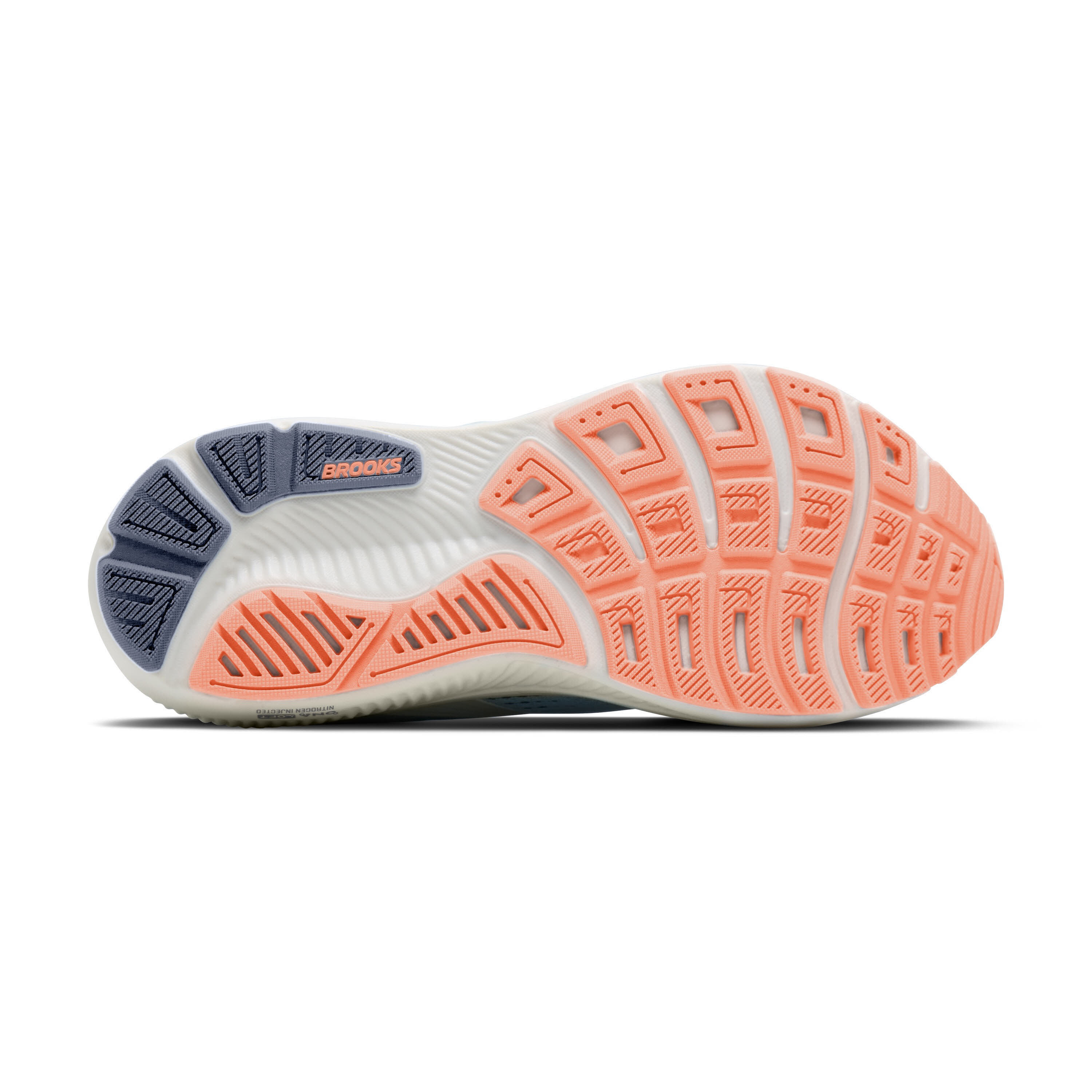 Brooks Ghost 18 Damen Laufschuhe Joggingschuhe star white/cyber peach/grey