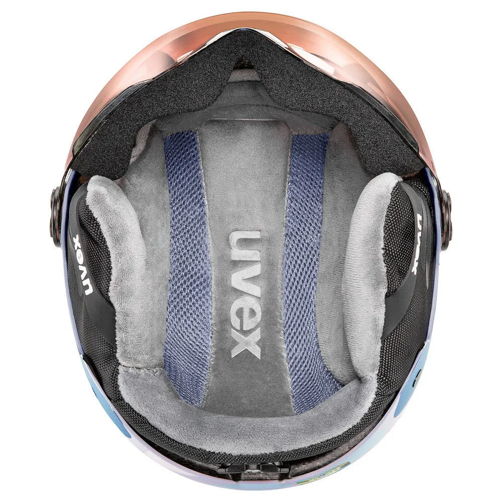 Uvex rocket jr. Kinder Skihelm Visier Helmset lila