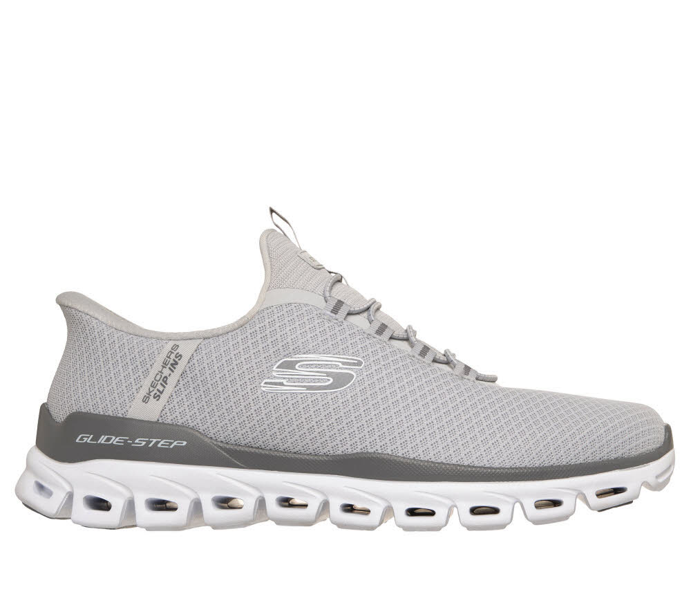 Skechers GLIDE-STEP - NOXUS Herren Slipper Sneaker grau