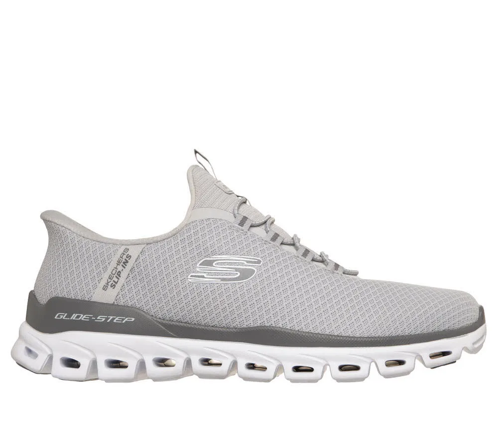 Skechers GLIDE-STEP - NOXUS Herren Slipper Sneaker grau