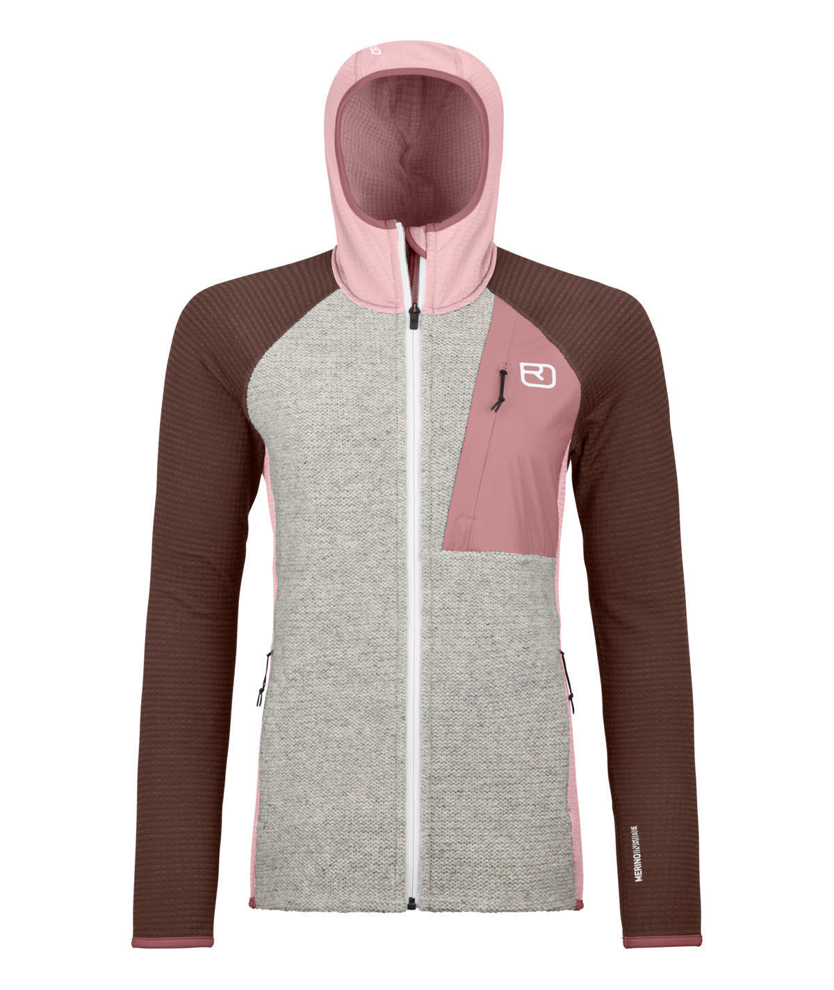 Ortovox Knit Hoody Fleecejacke Damen rosa