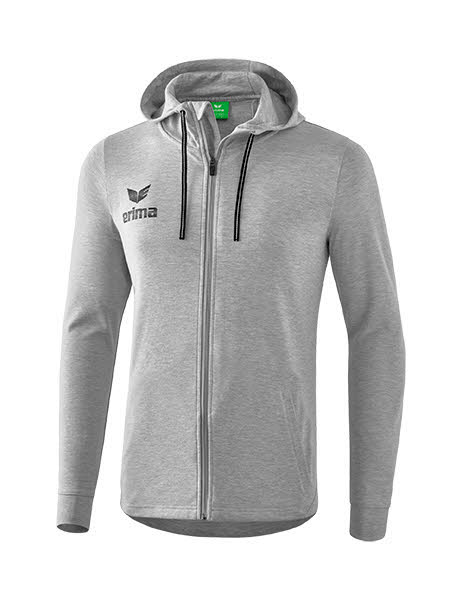 Erima ESSENTIAL Herren Kapuze langarm weich Sport Alltag grau NEU