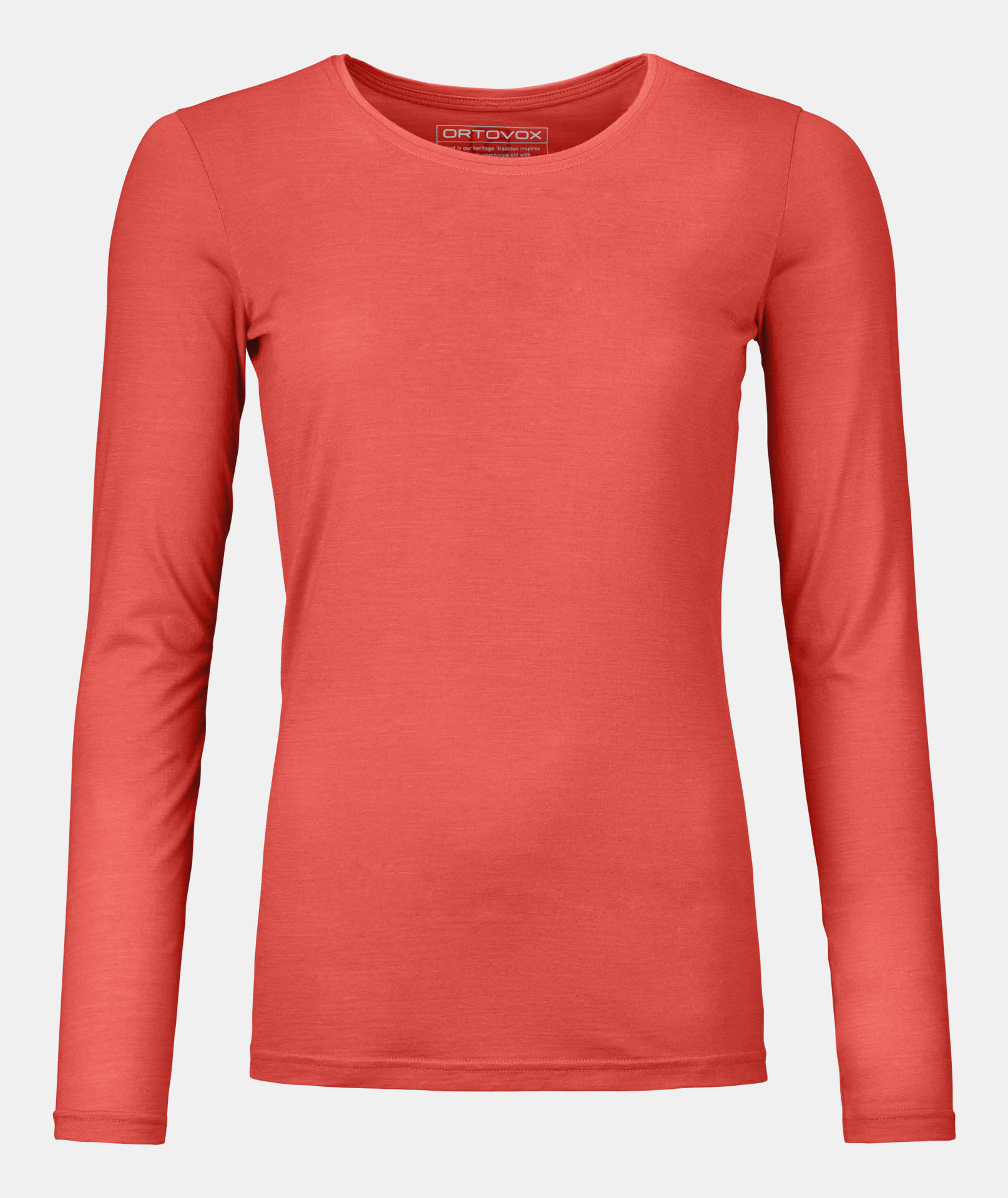 Ortovox 150 COOL CLEAN LS Langarmshirt Funktionsshirt Freizeitshirt Damen orangerot