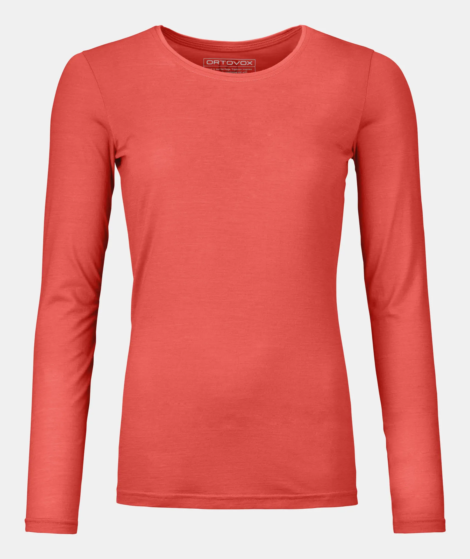 Ortovox 150 COOL CLEAN LS Langarmshirt Funktionsshirt Freizeitshirt Damen orangerot