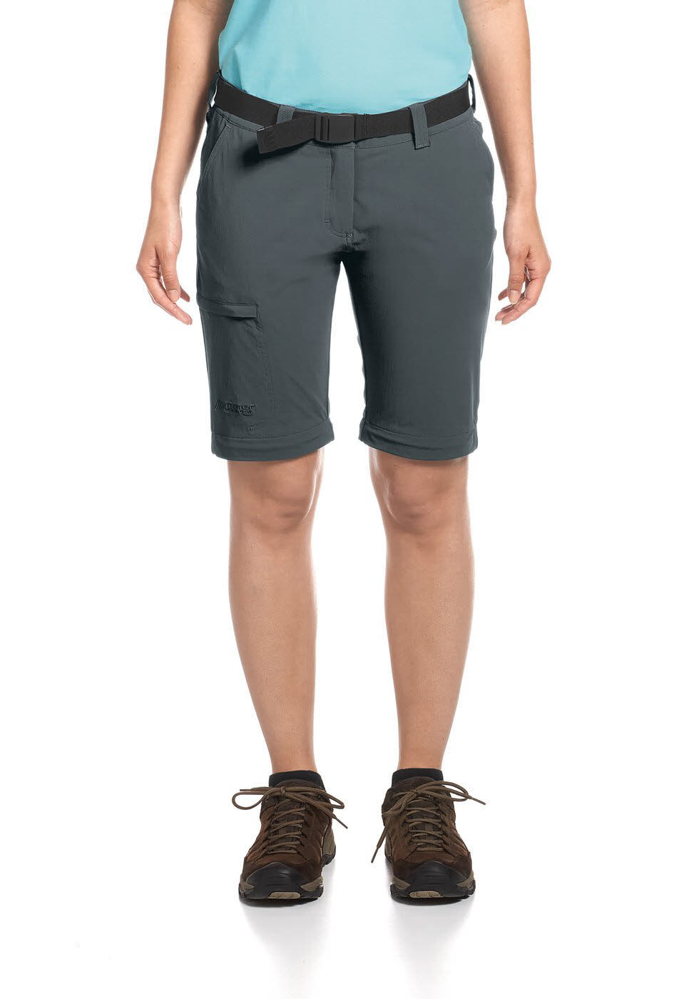 Maier Sports Wanderhose Inara Slim Zip Damen Funktion Outdoor Freizeit grau NEU