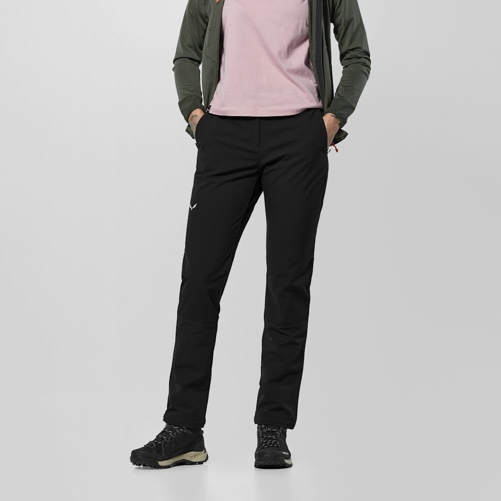 Salewa PUEZ DOLOMIA 2 PANTS Damen Wanderhose Trekkinghose gefüttert schwarz