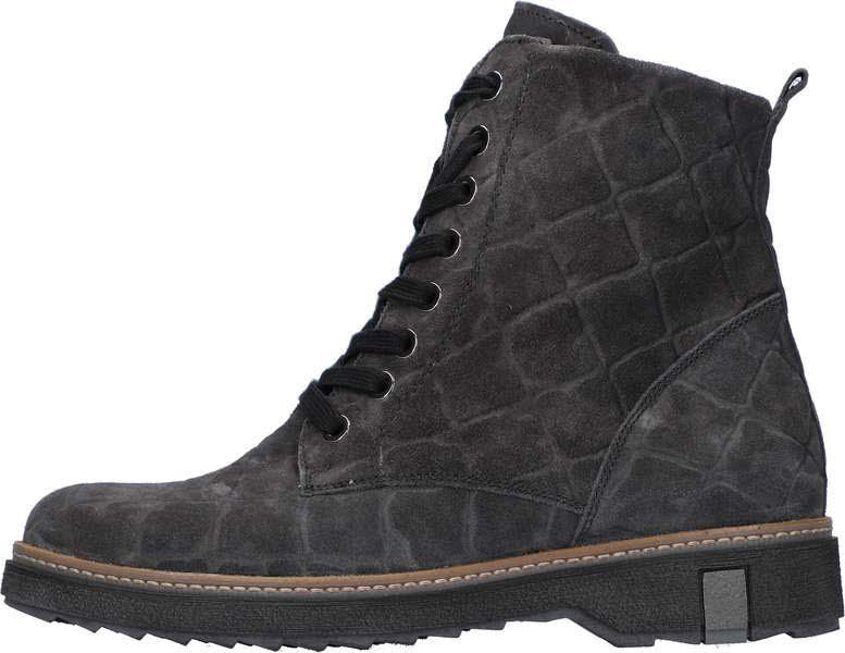 Waldläufer Quadri Damen Stiefelette Schnürer Modeschuh grau