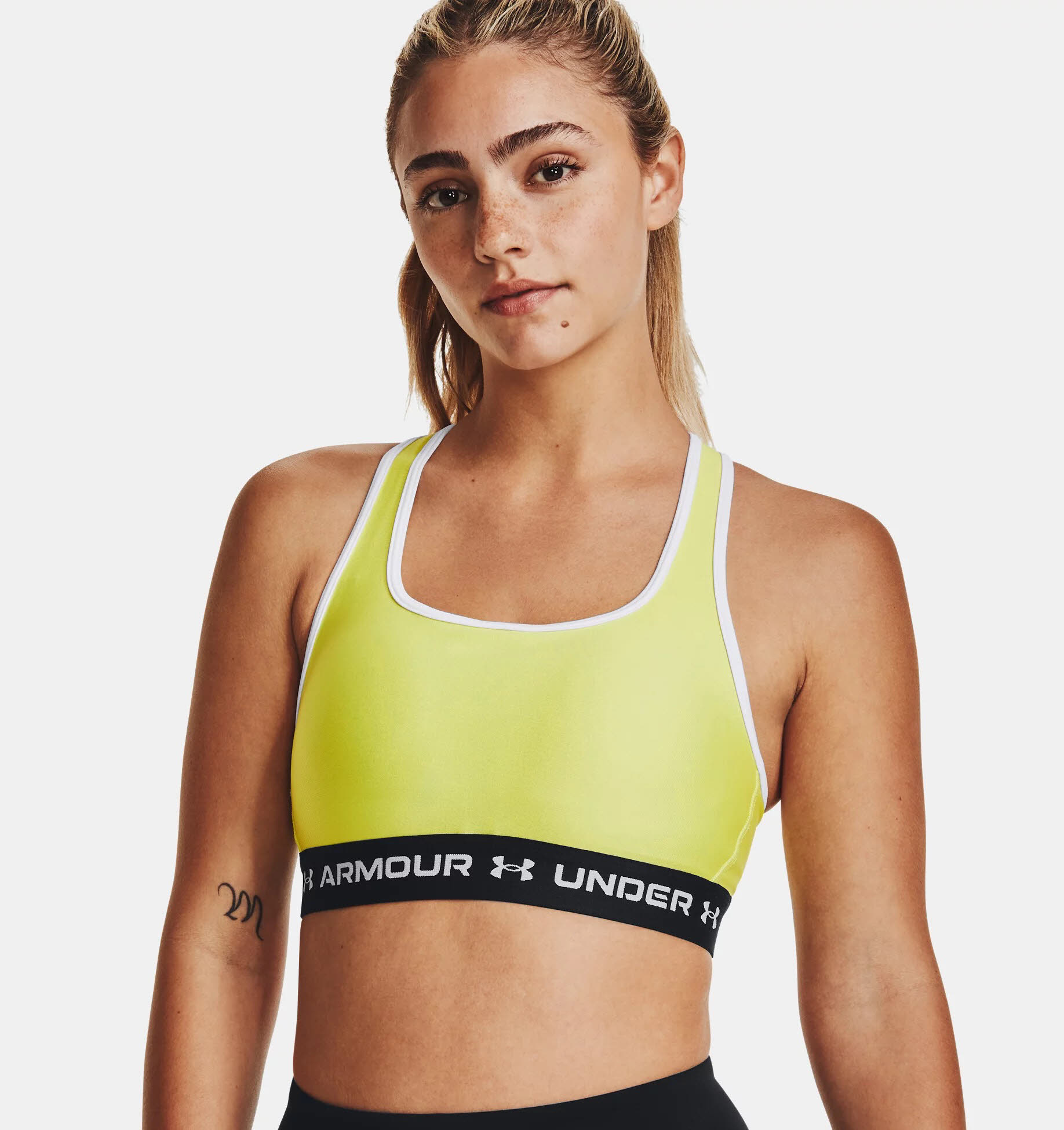 Under Armour Mid Crossback Sports Bra Sport-BH Damen gelb