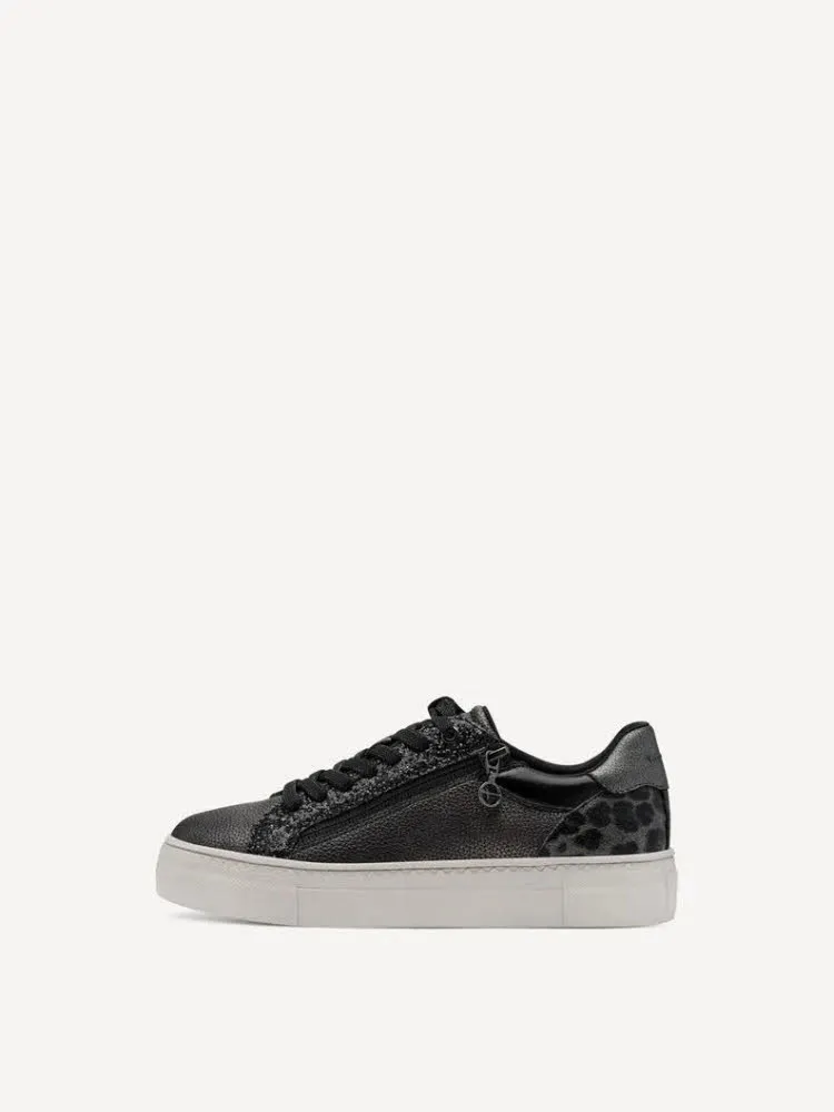 Tamaris Women Lace-up Damen Sneaker Low modisch pewter comb