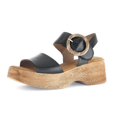 Gabor Damen Riemchensandale Sandalette schwarz