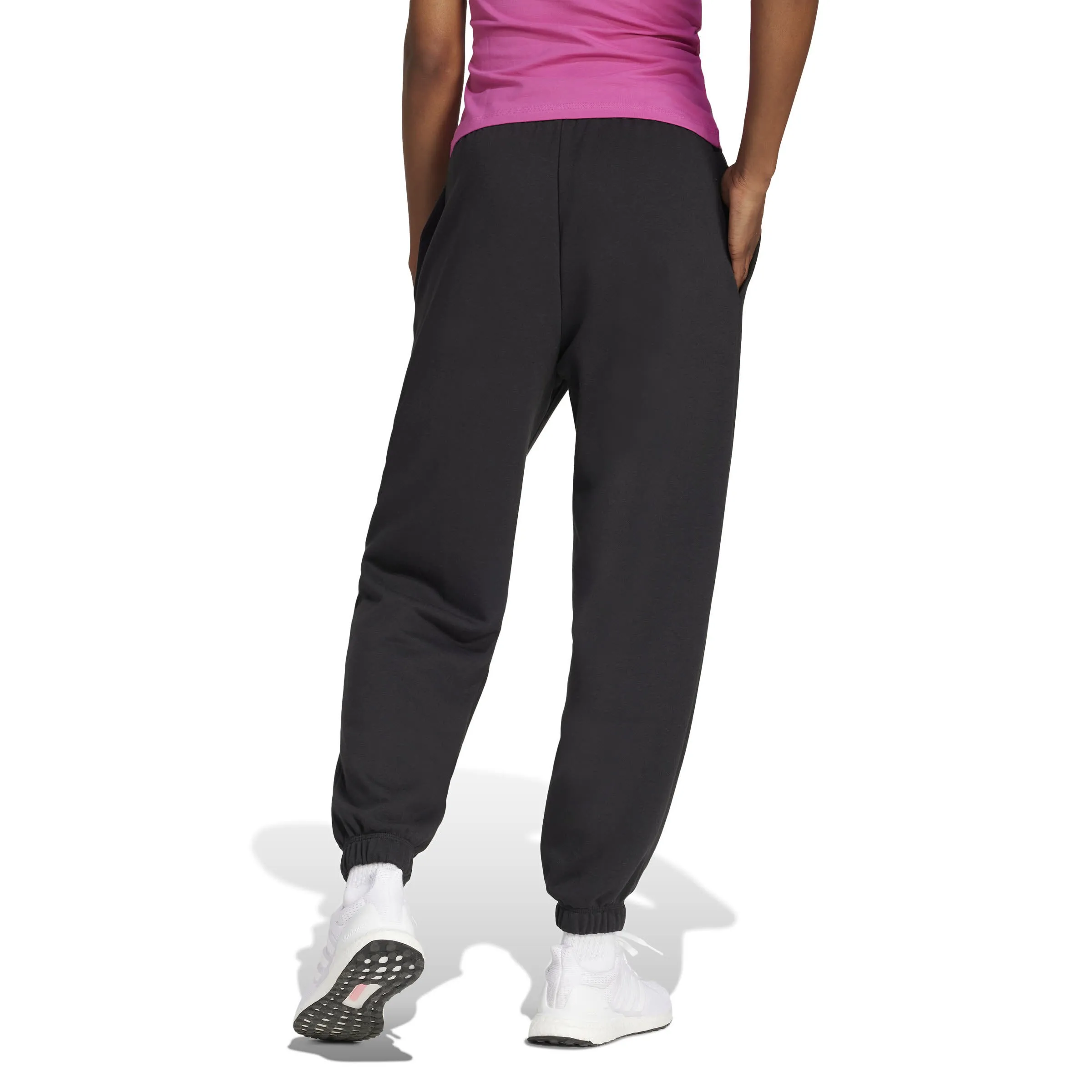 adidas Essentials Linear French Terry Cuffed Hose Sweathose Damen schwarz