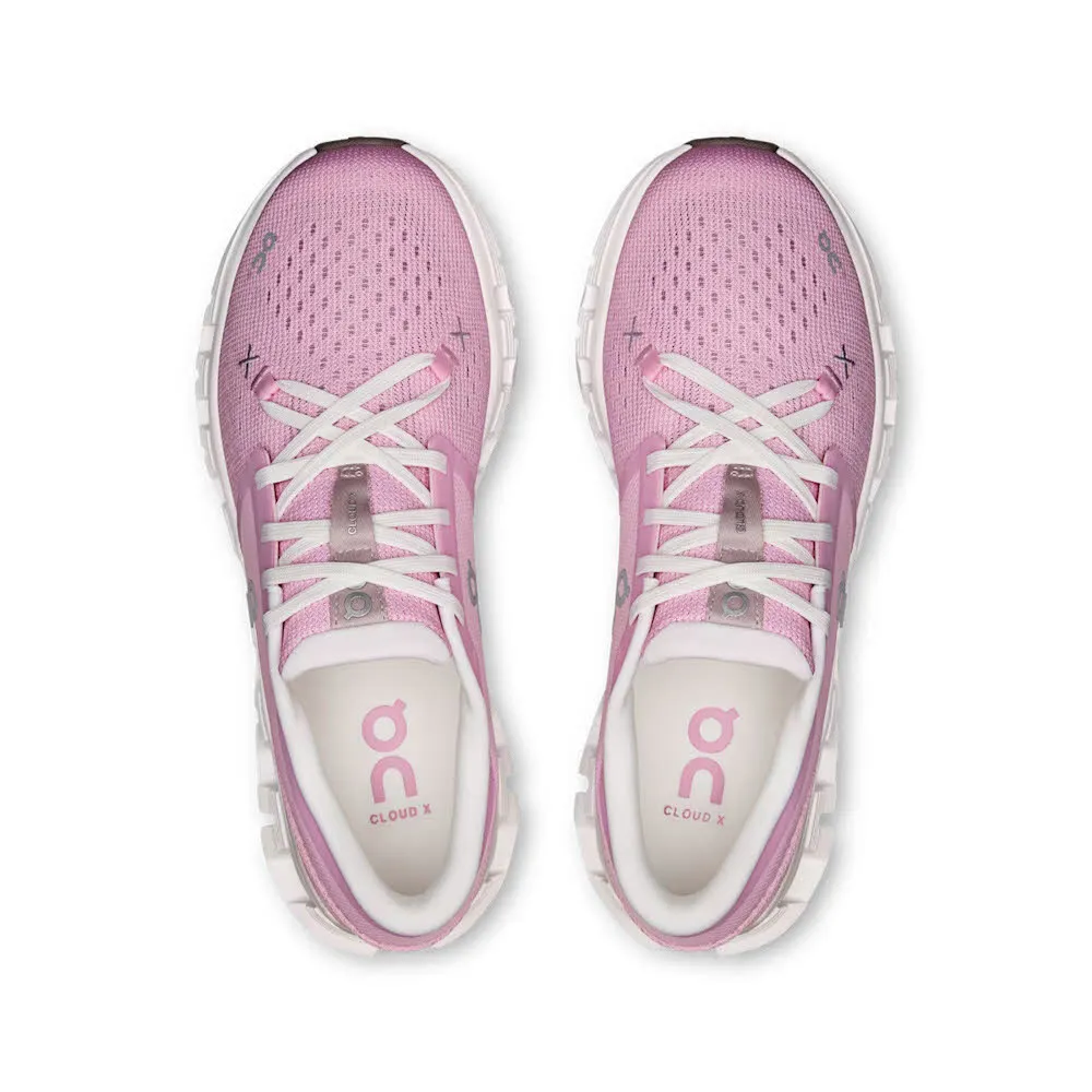 ON Cloud X 4 Damen Freizeitschuhe Sneaker rosa