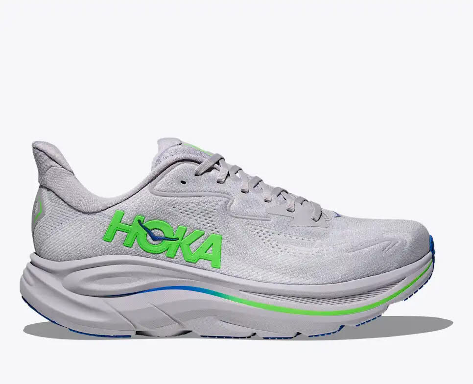 Hoka Clifton 10 Herren grau, leichter, gepolsterter Laufschuh für das tägliche Training