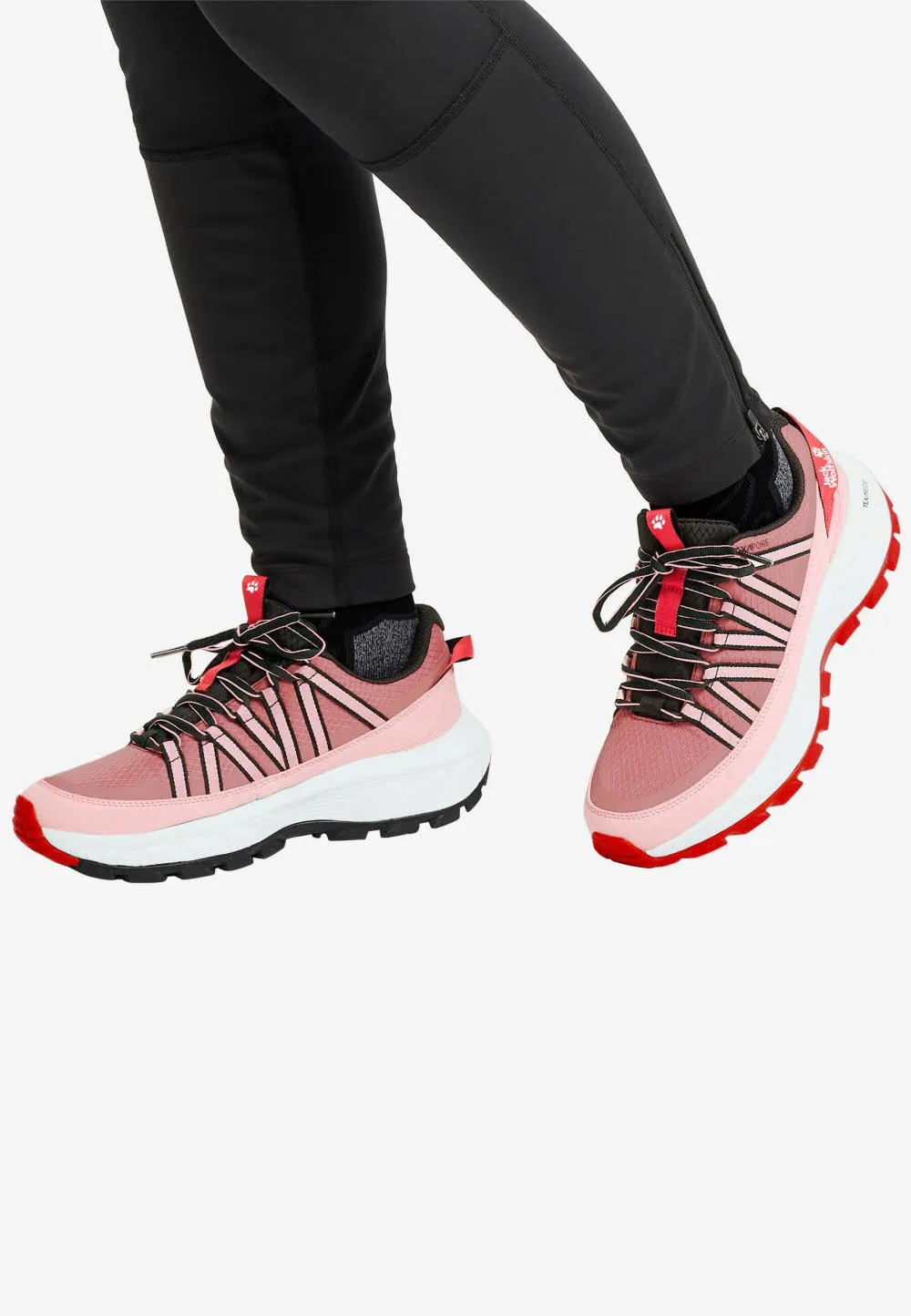 Jack Wolfskin Wild Hike Texapore Low W Damen Wanderschuhe Trekkingschuhe wasserdicht rot