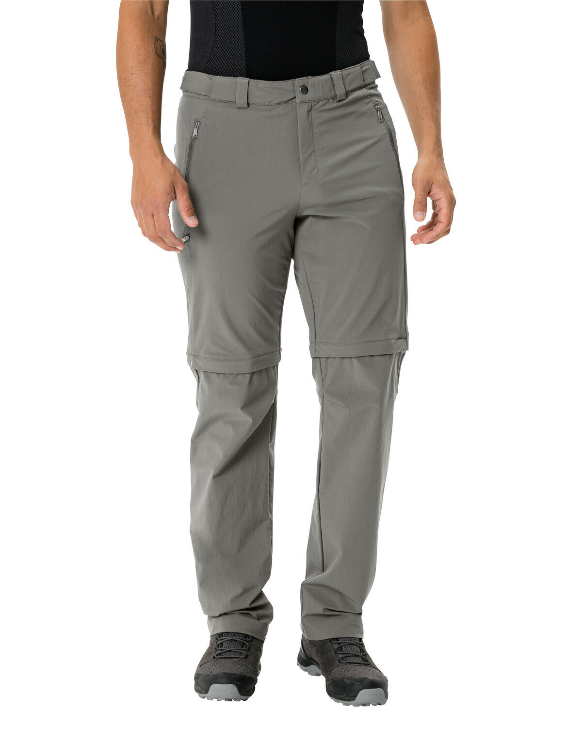Vaude Men's Farley Stretch T-Zip Pants III Wanderhose Herren grau