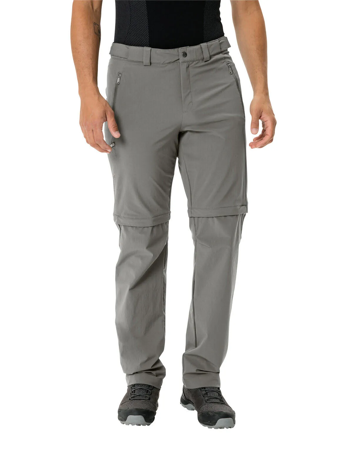 Vaude Men's Farley Stretch T-Zip Pants III Wanderhose Herren grau