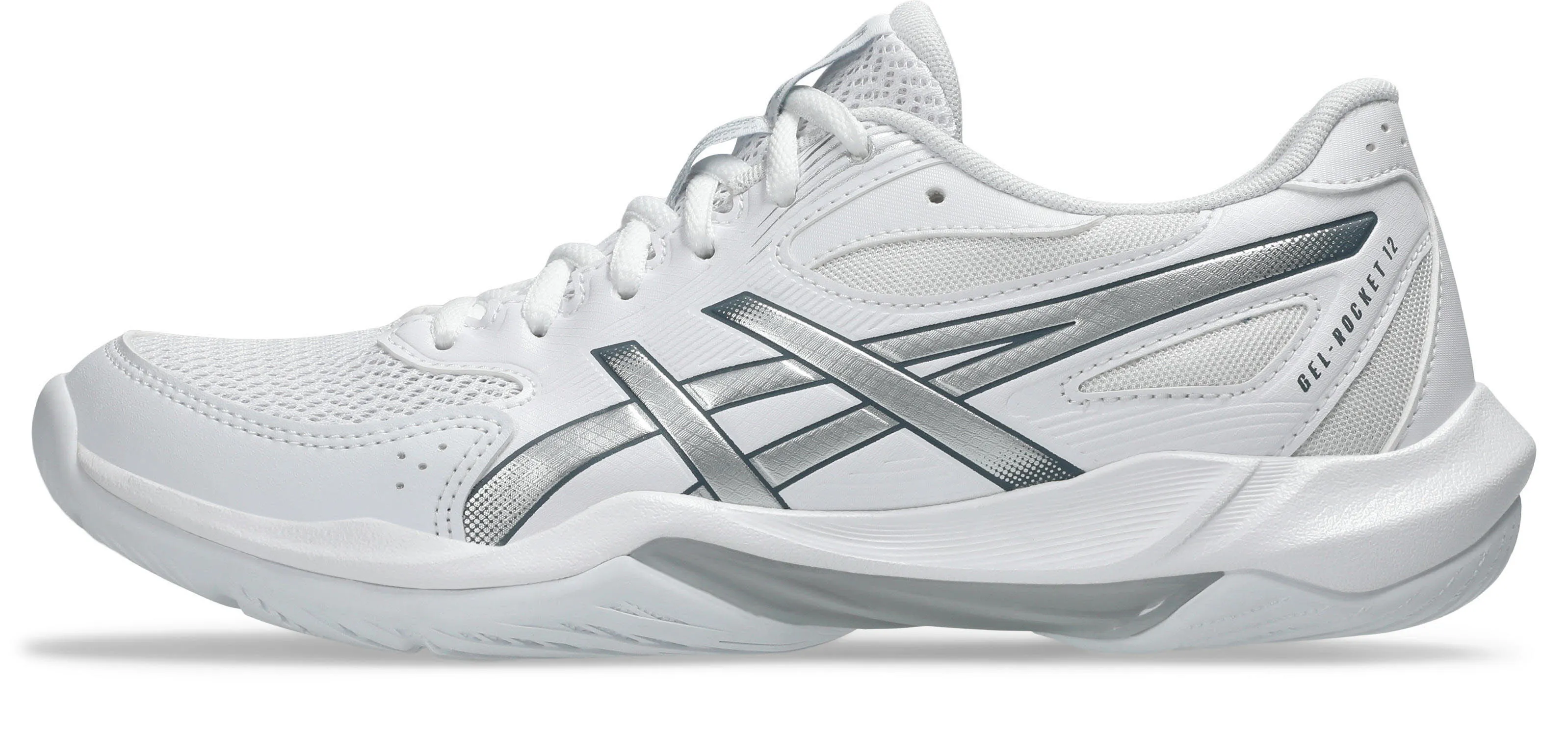 Asics GEL-ROCKET 12 Damen Sportschuhe Hallenschuhe white/pure silver