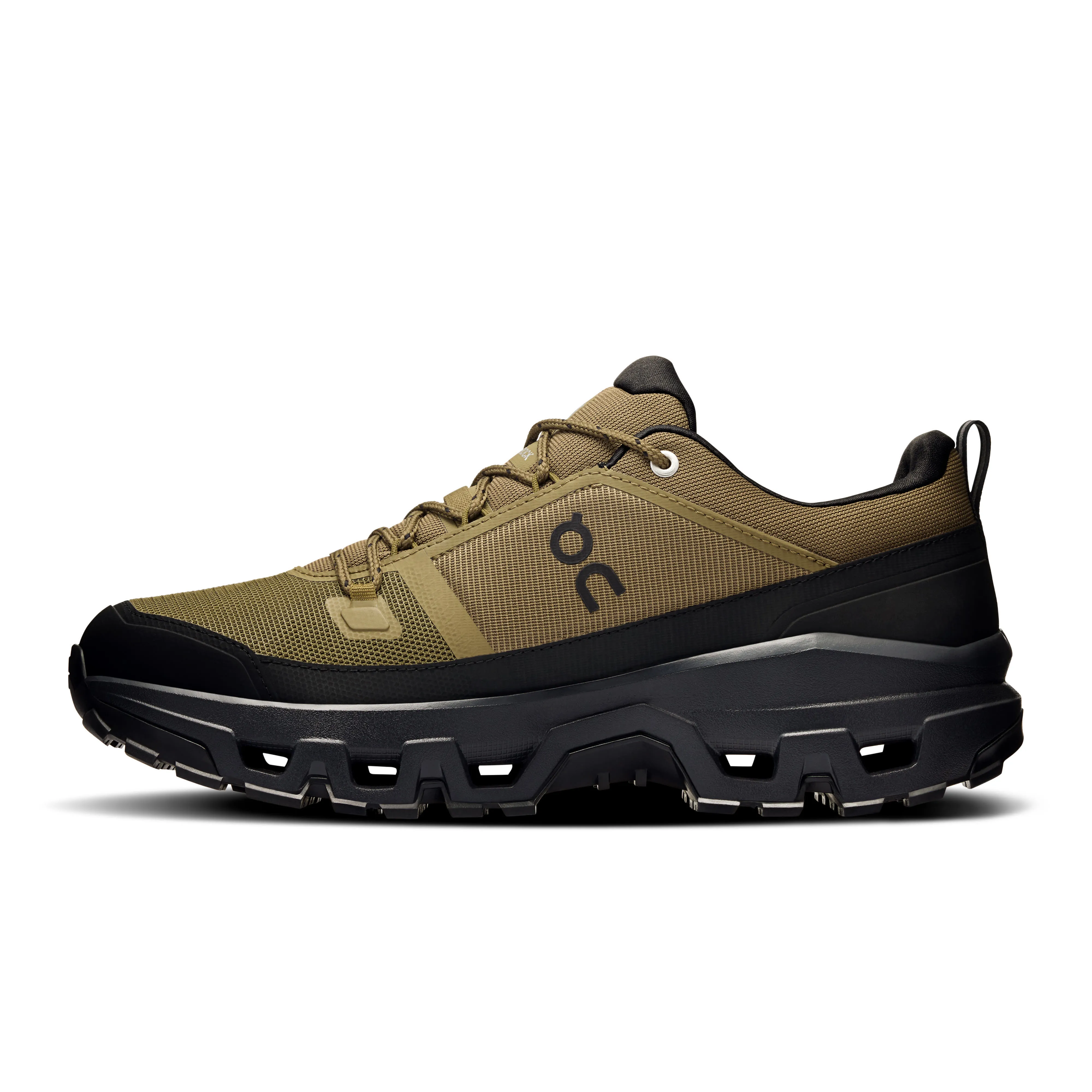 ON Cloudrock Low WP Trekkingschuhe Wanderschuhe Herren schwarz hellbraun