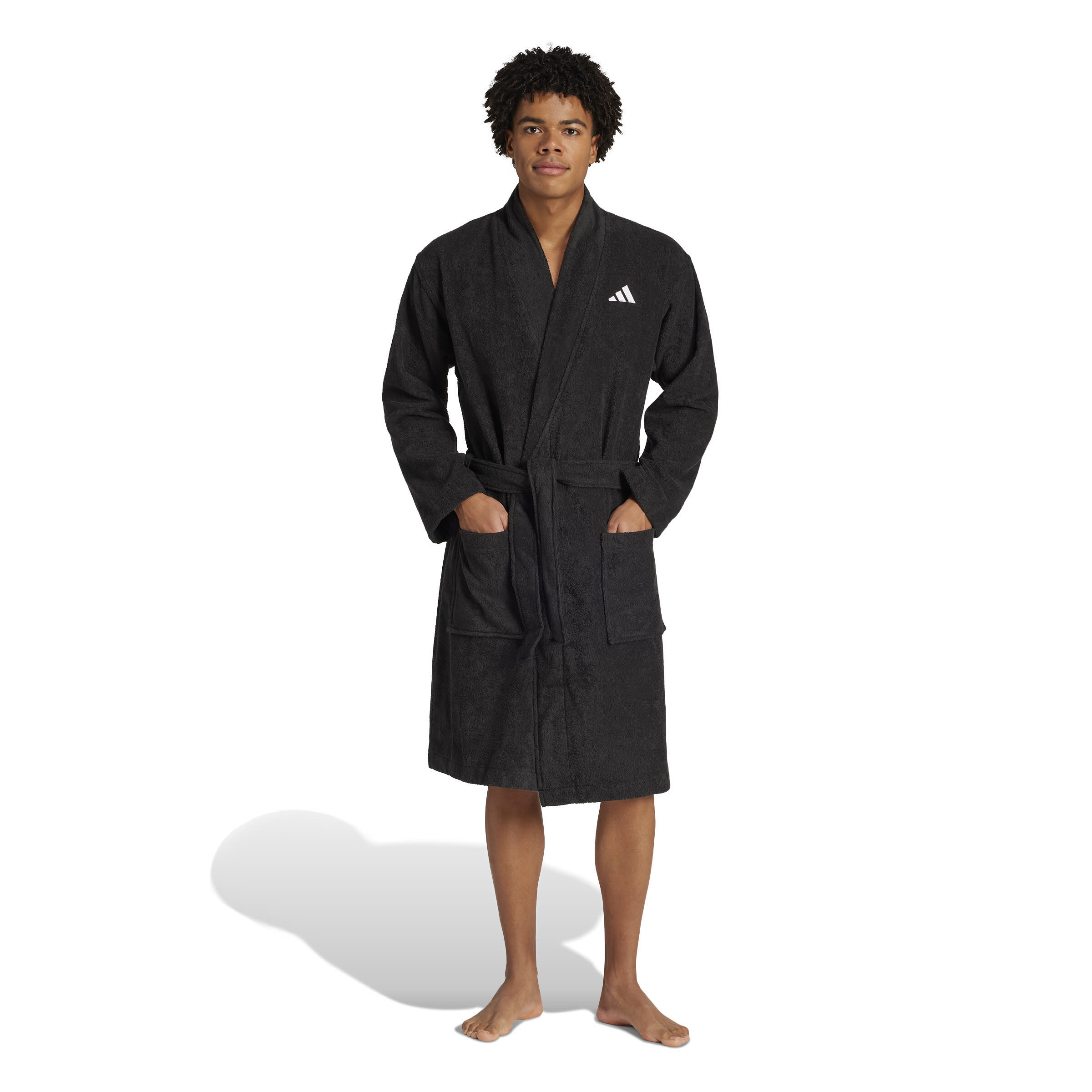 adidas Bademantel Herren Unisex schwarz
