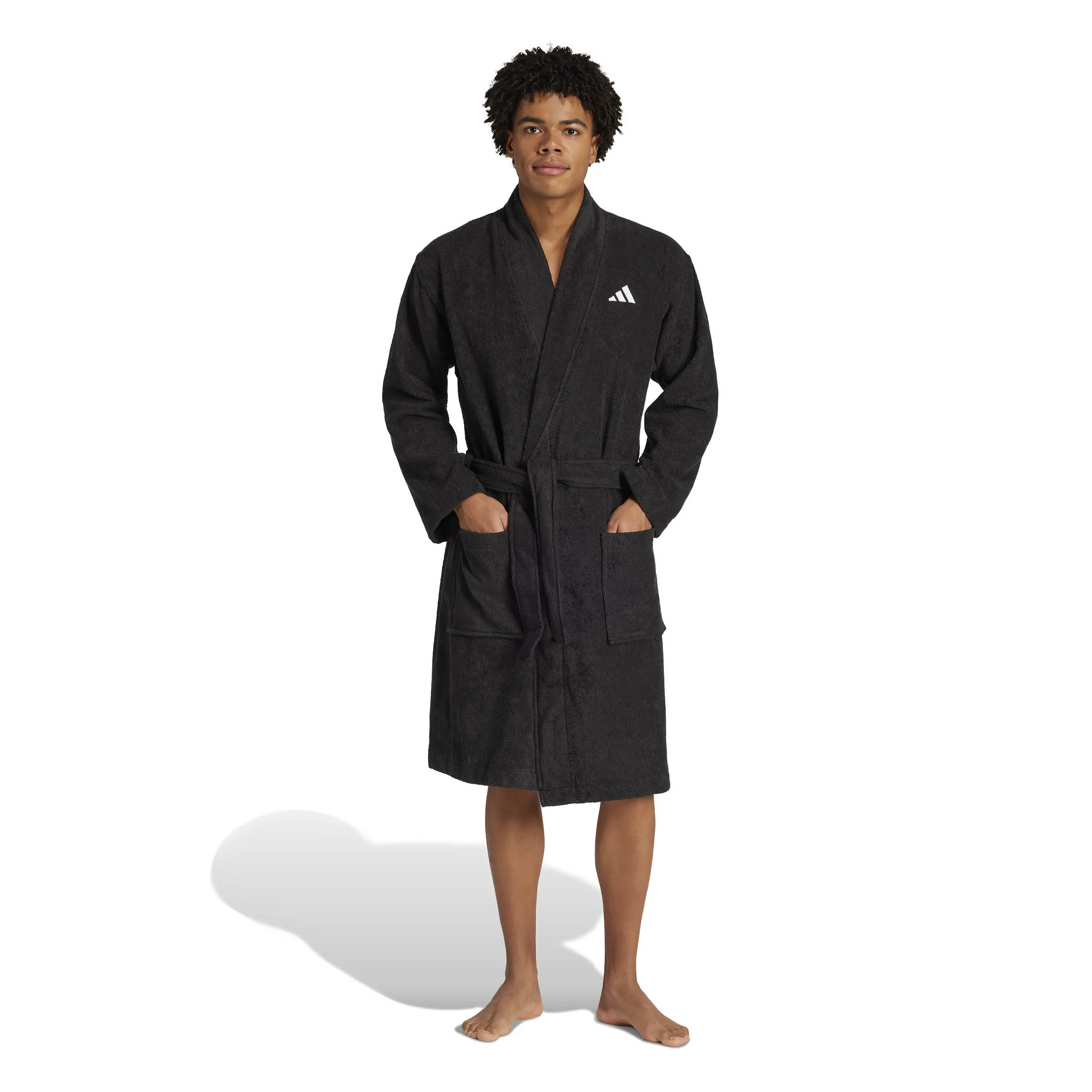 adidas Bademantel Herren Unisex schwarz