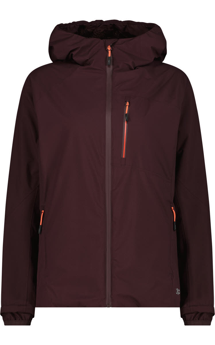 CMP WOMAN JACKET FIX HOOD Damen Winterjacke Kapuzenjacke black berry