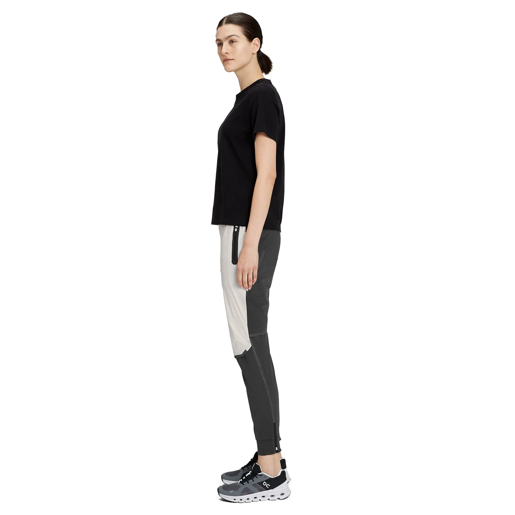 ON RUNNING PANTS W Damen Laufhose Trianingshose lang pearl/shadow NEU