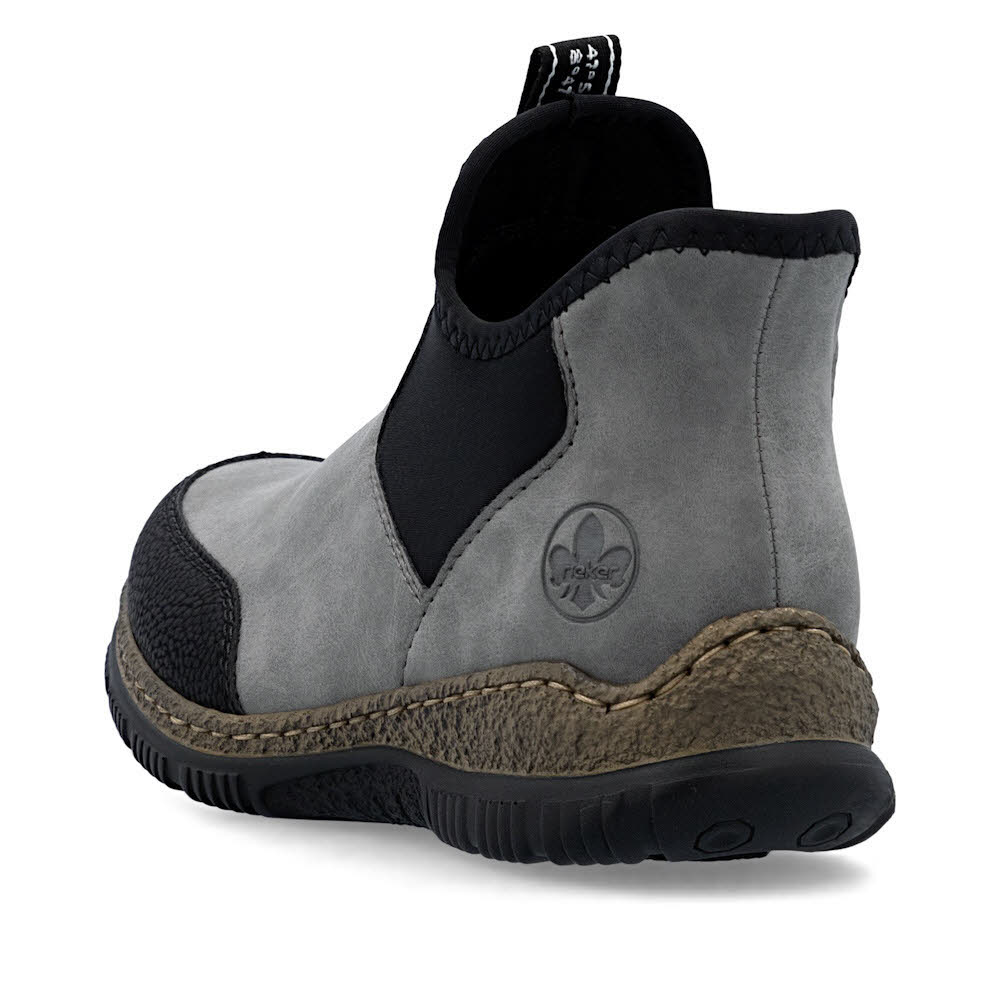 Rieker HWK Damen Stiefel Kurzstiefel grau/schwarz