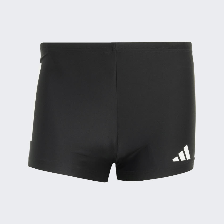 adidas 3-Streifen 2-Inch Herren Boxer-Badehose schwarz/weiß