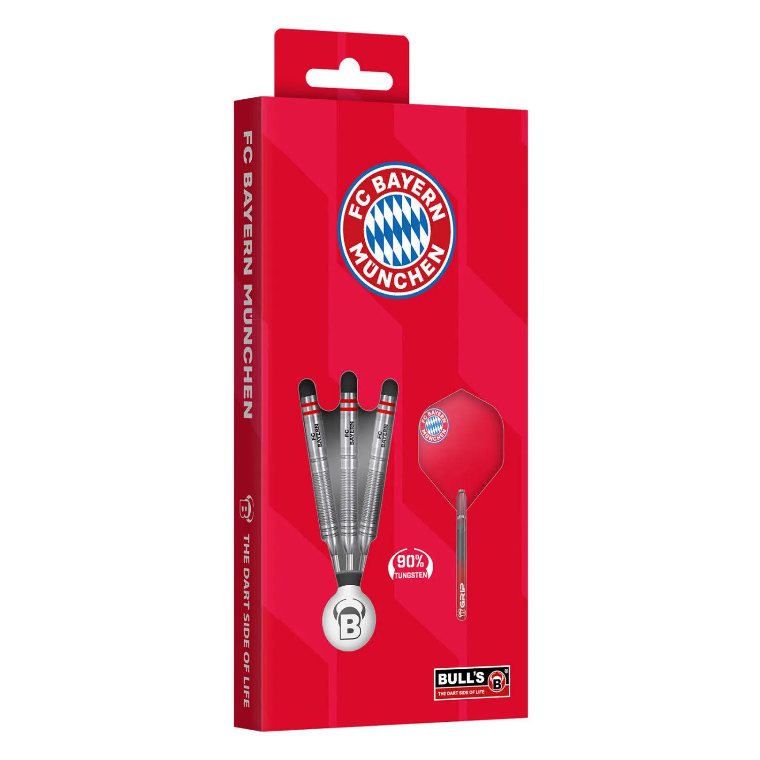 BULL'S FC Bayern München Steel Dart Dartpfeile 24 Gr. rot/silber