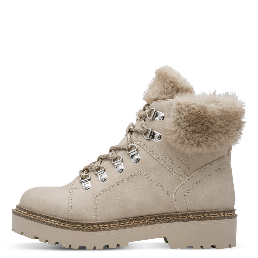 Tamaris Damen Stiefelette Winterstiefel beige