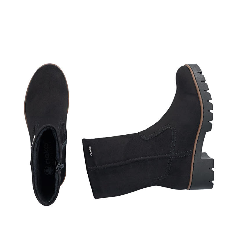Rieker Damen Stiefeletten Kurzstiefel  schwarz