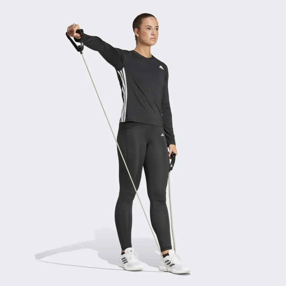 adidas Essentials 3-Streifen Workout Longsleeve Damen Fitness Longsleeve schwarz