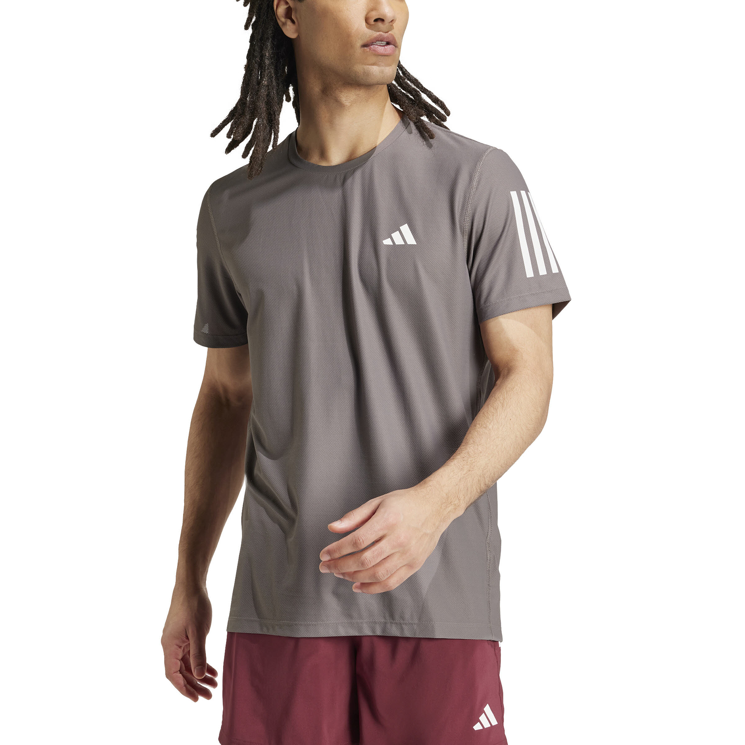 adidas Own the Run T-Shirt Sportshirt Herren grau