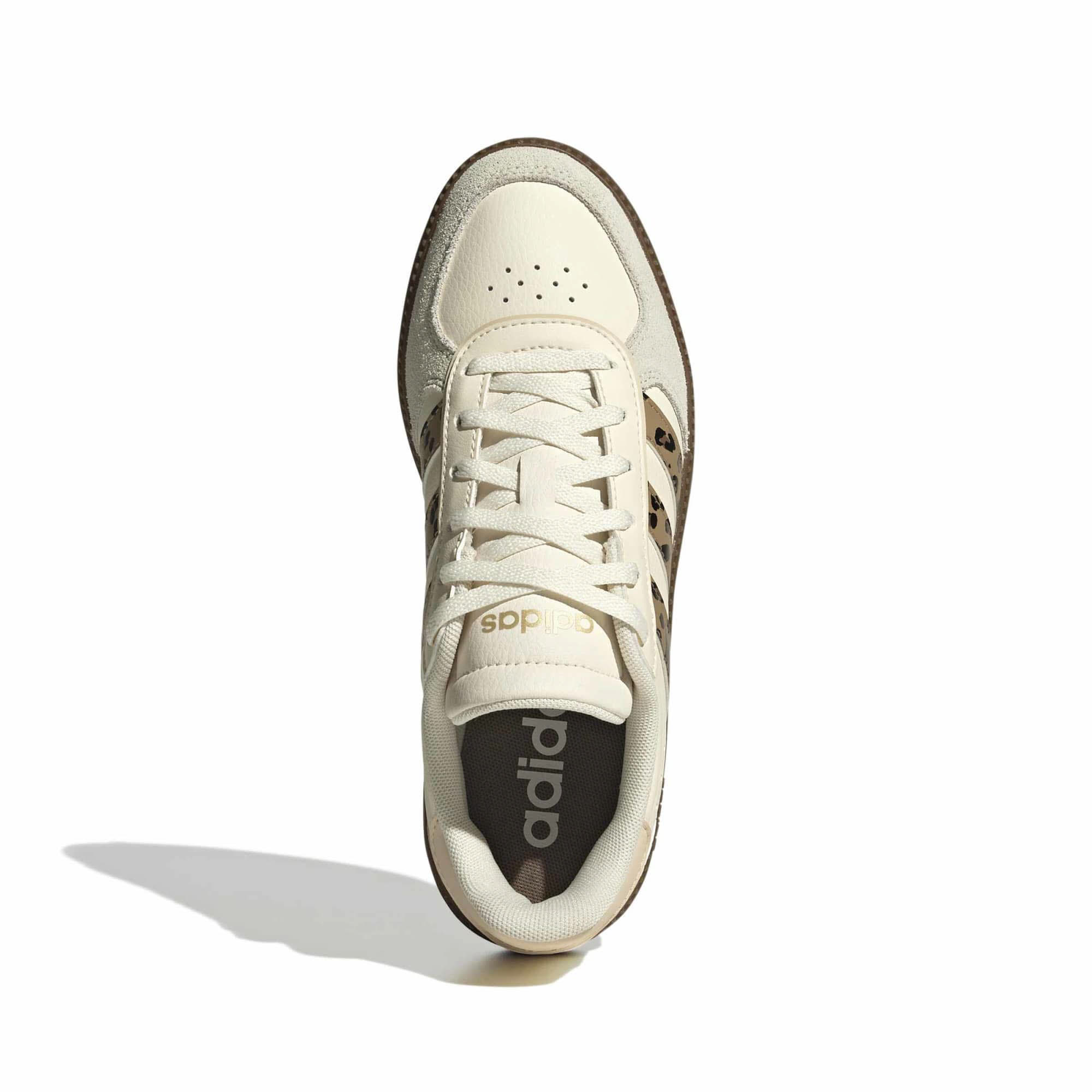 adidas BREAKNET SLEEK J Mädchen Kinder Sneaker Freizeitschuhe beige/leoprint