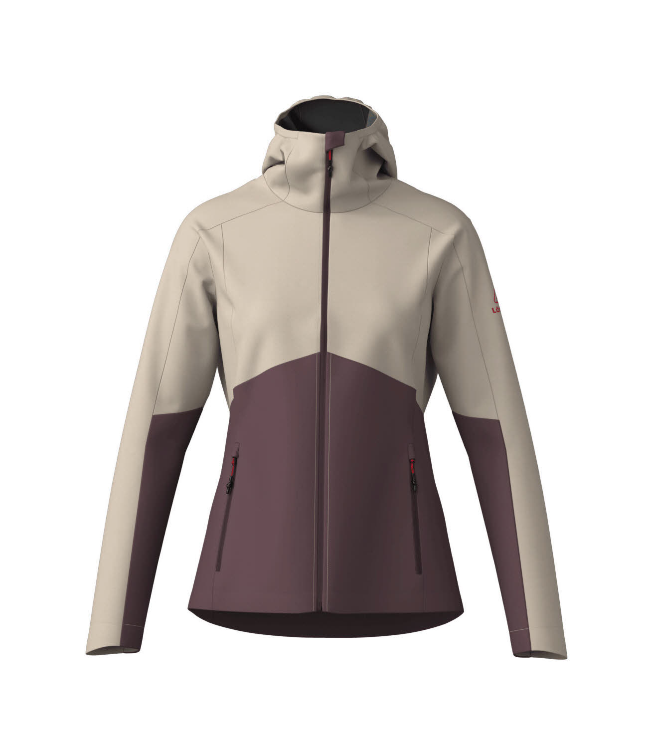 Löffler Hooded Jacket Vertigo AB Light Damen Softshelljacke Outdoorjacke beige