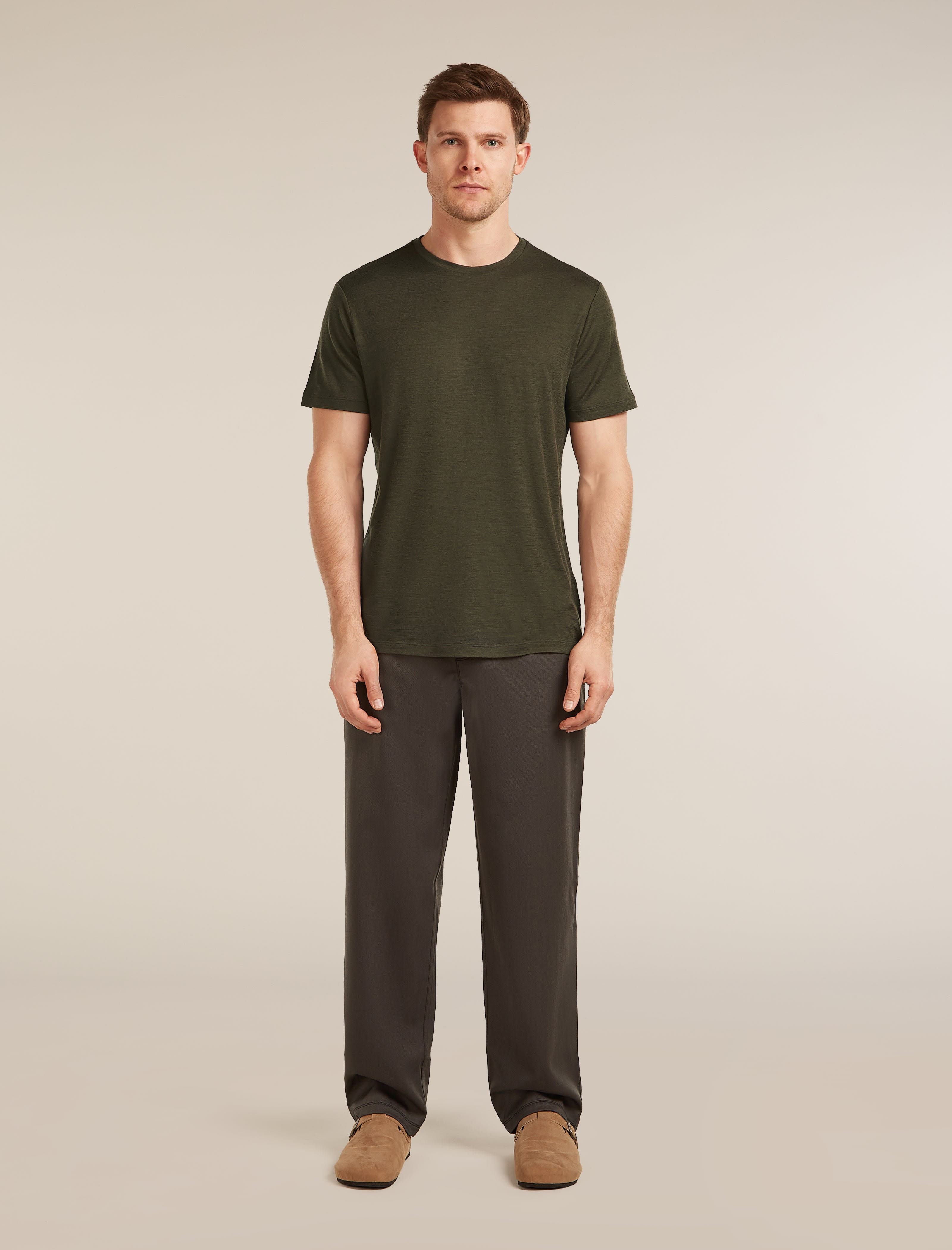 Icebreaker Merino 150 Tech Lite SS Tee Herren Merinoshirt grün
