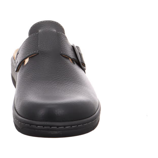 Longo Clogs Herren mit verstellbarer Schnalle schwarz