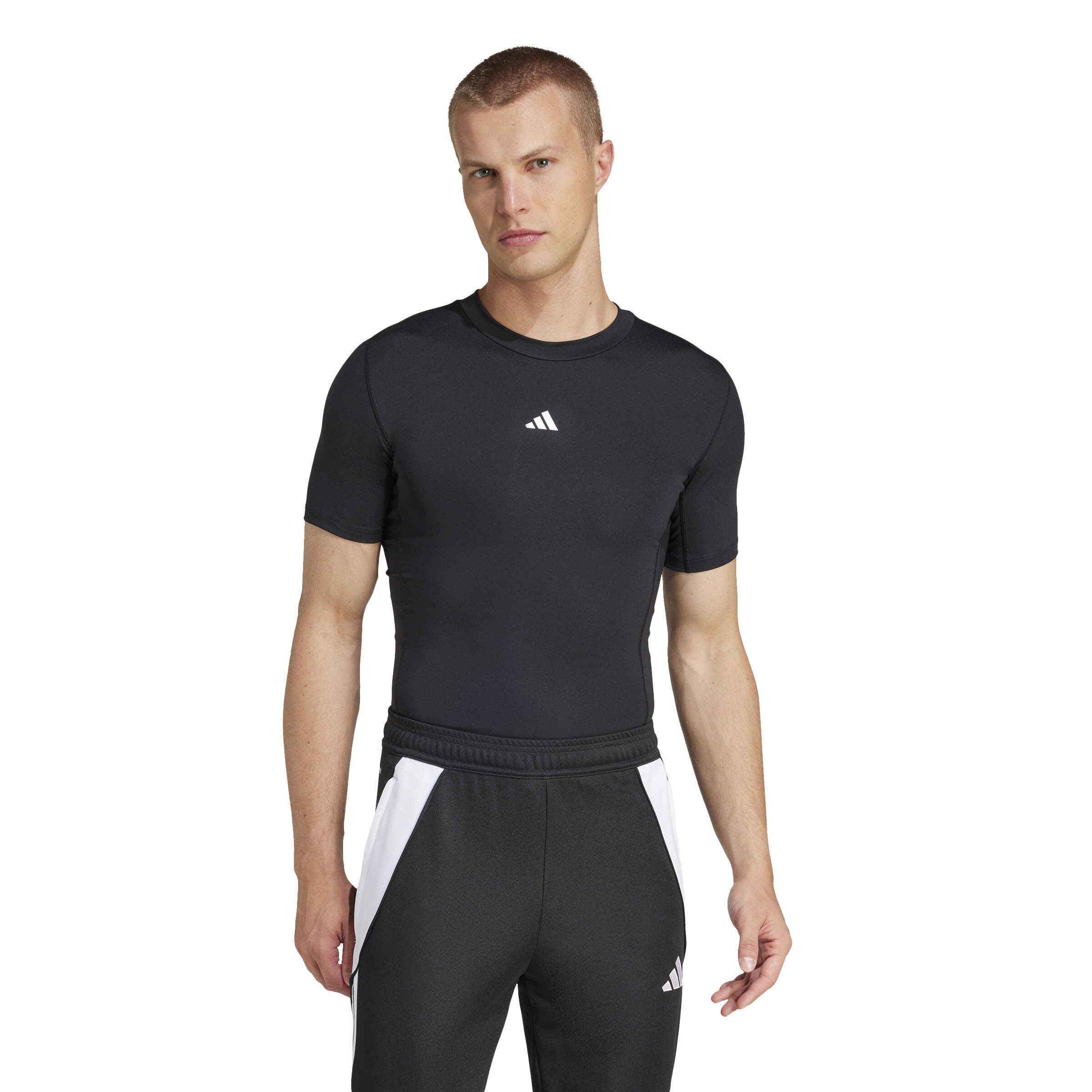 adidas TECHFIT Herren Fußballshirt schwarz