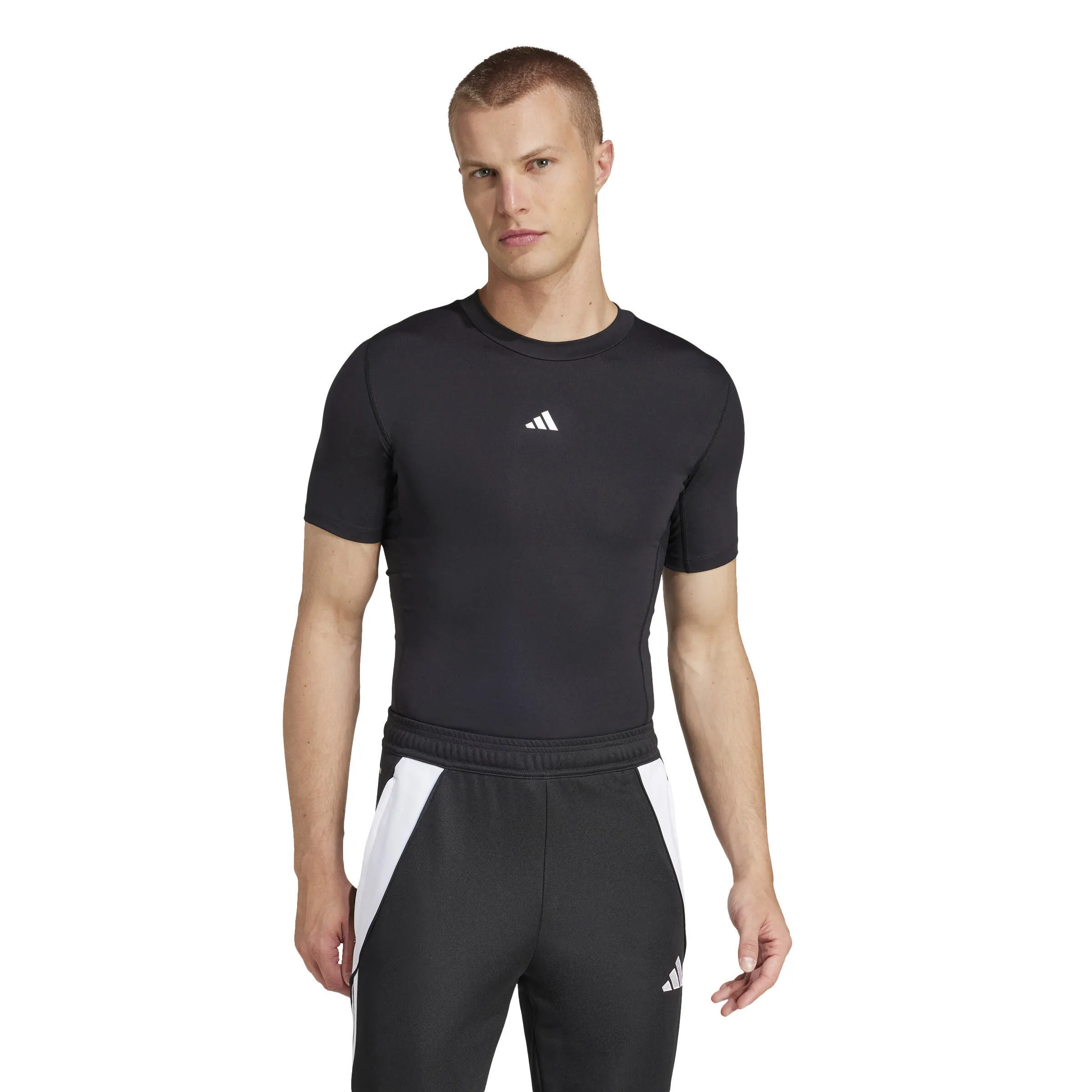 adidas TECHFIT Herren Fußballshirt schwarz