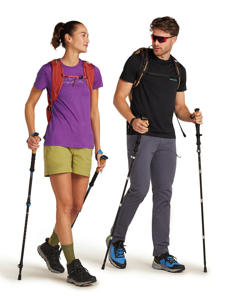 Icebreaker Merino 150 Tech Lite Kurzarm T-Shirt Sparkling Stars Damen lila