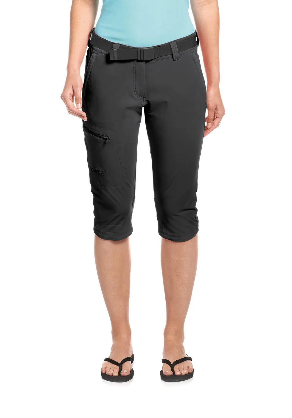 Maier Sports Capri Inara Slim 3/4 Hose Damen Wandershorts Trekkingshorts schwarz