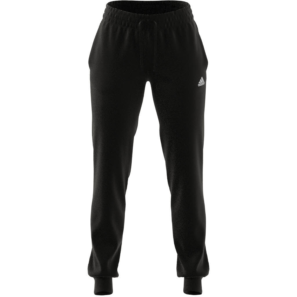 Adidas Essentials Linear French Terry Cuffed Hose Weitenregulierbar Baumwolle Damen Schwarz