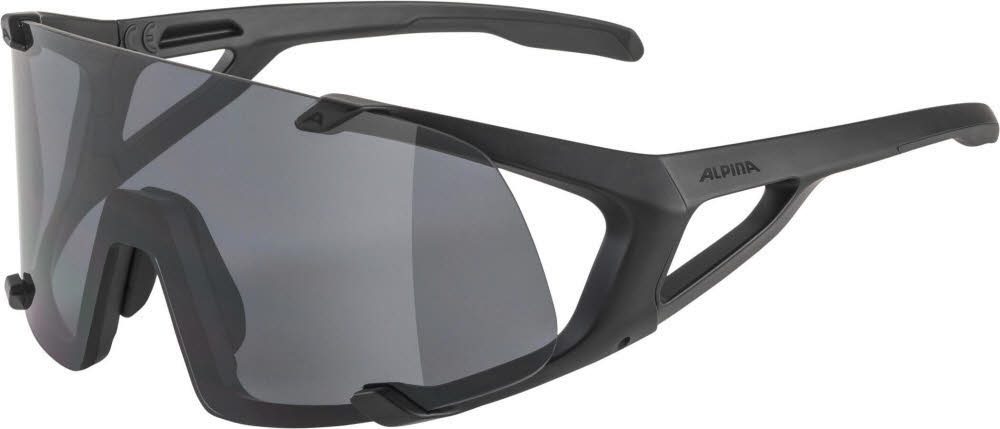 Alpina Hawkeye Unisex Sportbrille Radsportbrille Sonnenbrille all black matt