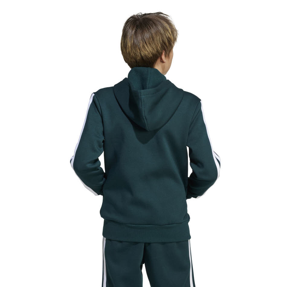 adidas Essentials Kinder Kapuzenjacke blau/weiß