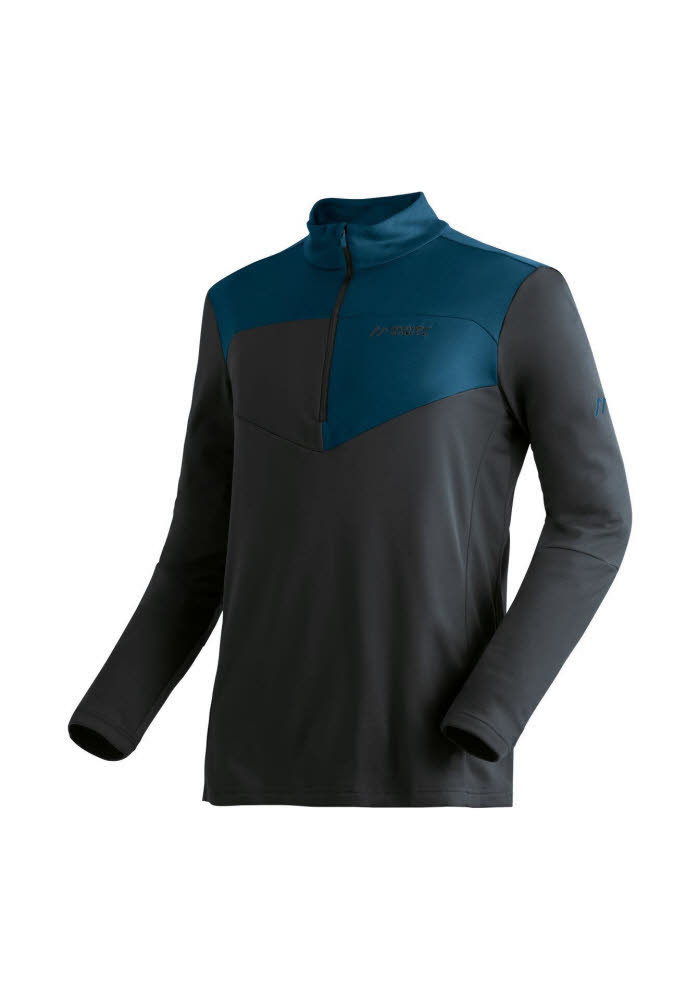 Maier Sports FELIAN Herren Skirolli Midlayer black/peruvian blue