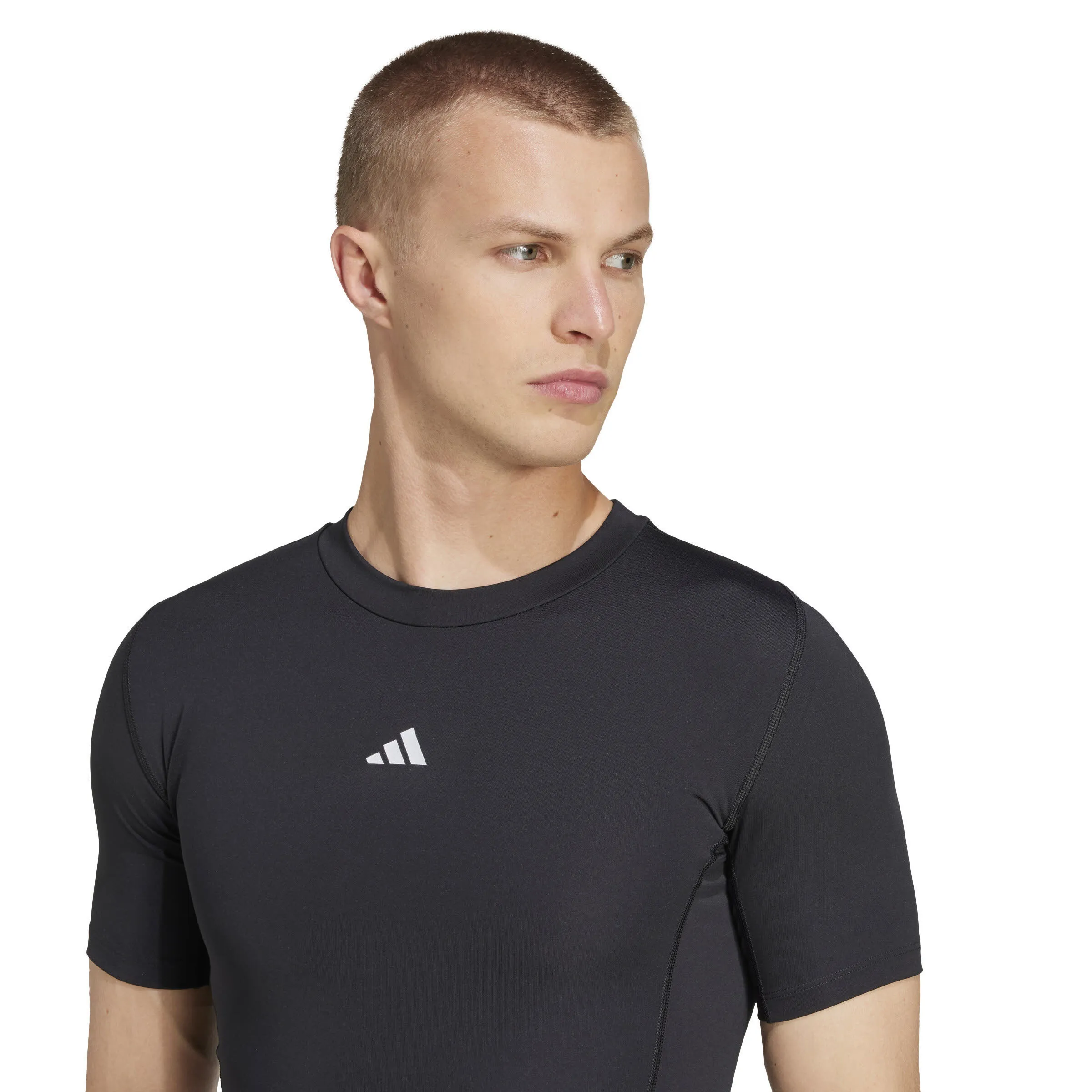 adidas TECHFIT Herren Fußballshirt schwarz