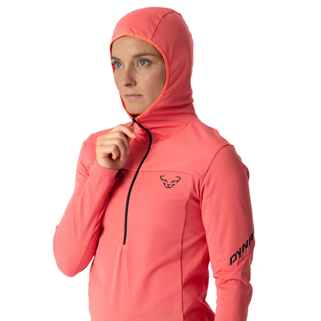 Dynafit Traverse Thermal Damen Zip-Top Midlayer rosa