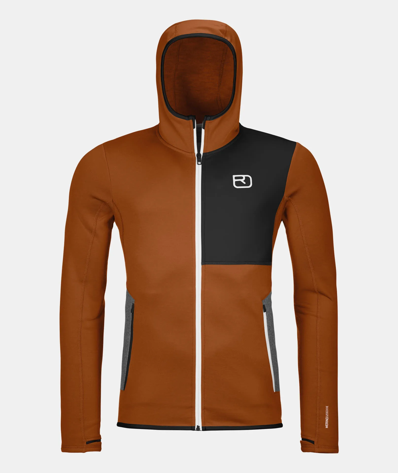 Ortovox FLEECE HOODY M Fleecejacke Fleeecehoodie Herren hellbraun